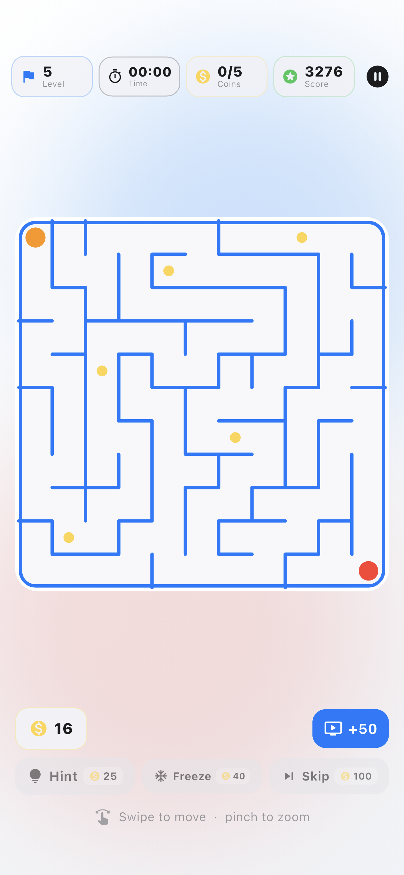 Maze Runner - Minimalist Puzzle screenshot